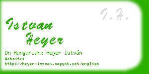 istvan heyer business card
